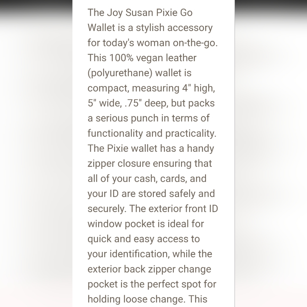 Joy Susan Pixie Go Wallet - Picture 10 of 12